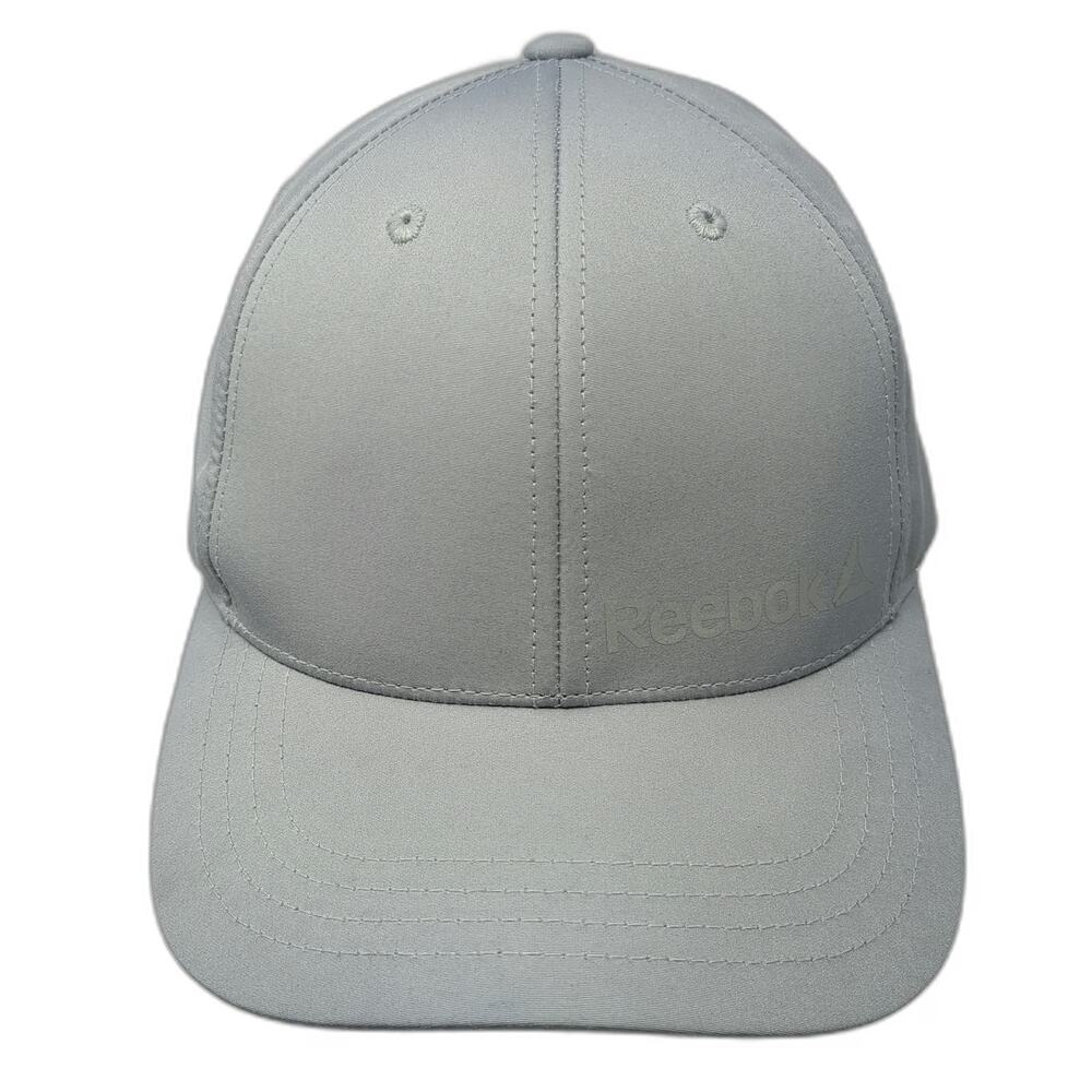 Reebok Baseball Cap Gray One Size Tonal Logo Performance Strapback Athletic Hat